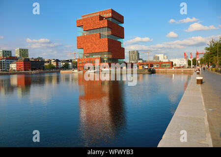 Museum aan de Stroom, MAS, in Antwerp, Belgium Stock Photo