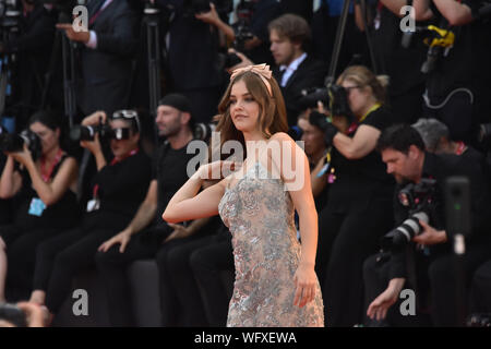 Venice, Italy. 31st Aug, 2019. Barbara Palvin walks the red carpet for the World Premiere of Joker during the 76th Venice Film Festival at Palazzo del Cinema on August 31, 2019 in Venice, Italy. Credit: Awakening/Alamy Live News Stock Photo