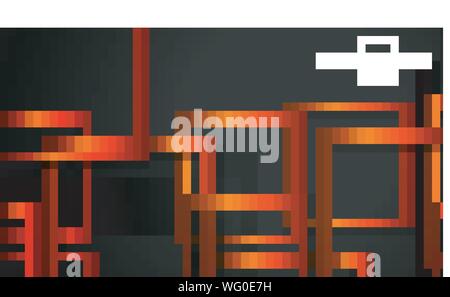 Vector Modern Abstract Squares Backgrounds . with a black orange gradient. eps 10 template Stock Vector