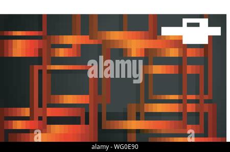 Vector Modern Abstract Squares Backgrounds . with a black orange gradient. eps 10 template Stock Vector