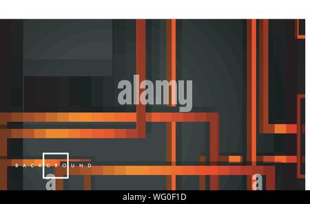Vector Modern Abstract Squares Backgrounds . with a black orange gradient. eps 10 template Stock Vector