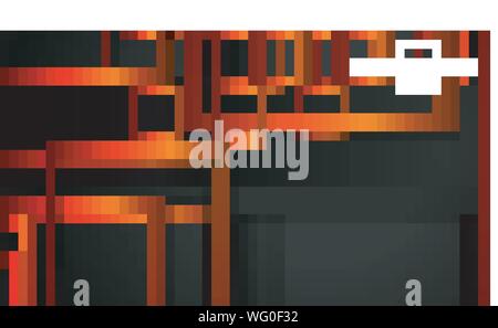 Vector Modern Abstract Squares Backgrounds . with a black orange gradient. eps 10 template Stock Vector