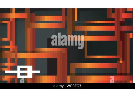 Vector Modern Abstract Squares Backgrounds . with a black orange gradient. eps 10 template Stock Vector