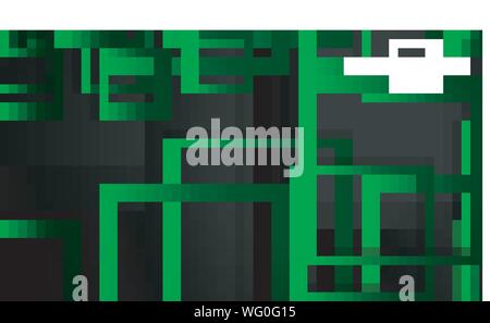 Vector Modern Abstract Squares Backgrounds . with a black green gradient. eps 10 template Stock Vector