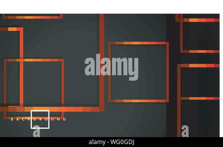 Vector Modern Abstract Squares Backgrounds . with a black orange gradient. eps 10 template Stock Vector