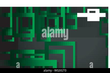 Vector Modern Abstract Squares Backgrounds . with a black green gradient. eps 10 template Stock Vector