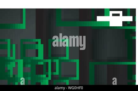 Vector Modern Abstract Squares Backgrounds . with a black green gradient. eps 10 template Stock Vector