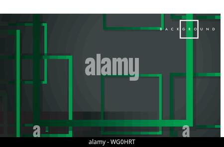 Vector Modern Abstract Squares Backgrounds . with a black green gradient. eps 10 template Stock Vector
