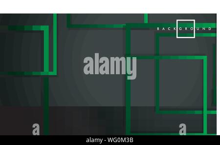 Vector Modern Abstract Squares Backgrounds . with a black green gradient. eps 10 template Stock Vector