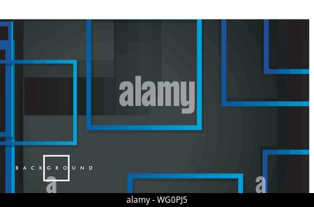 Vector Modern Abstract Squares Backgrounds . with a black green gradient. eps 10 template Stock Vector
