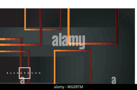 Vector Modern Abstract Squares Backgrounds . with a black red orange gradient. eps 10 template Stock Vector