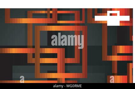 Vector Modern Abstract Squares Backgrounds . with a black orange gradient. eps 10 template Stock Vector