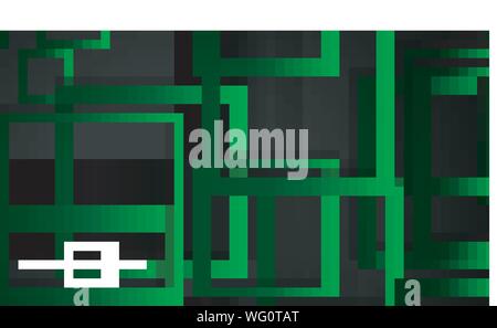 Vector Modern Abstract Squares Backgrounds . with a black green gradient. eps 10 template Stock Vector