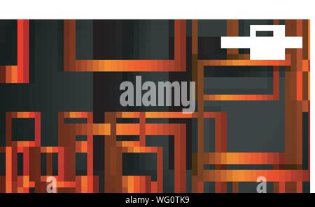 Vector Modern Abstract Squares Backgrounds . with a black orange gradient. eps 10 template Stock Vector
