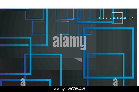 Vector Modern Abstract Squares Backgrounds . with a black green gradient. eps 10 template Stock Vector