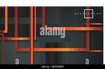 Vector Modern Abstract Squares Backgrounds . with a black orange gradient. eps 10 template Stock Vector