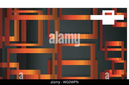 Vector Modern Abstract Squares Backgrounds . with a black orange gradient. eps 10 template Stock Vector