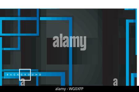 Vector Modern Abstract Squares Backgrounds . with a black green gradient. eps 10 template Stock Vector
