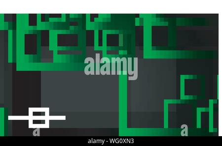 Vector Modern Abstract Squares Backgrounds . with a black green gradient. eps 10 template Stock Vector