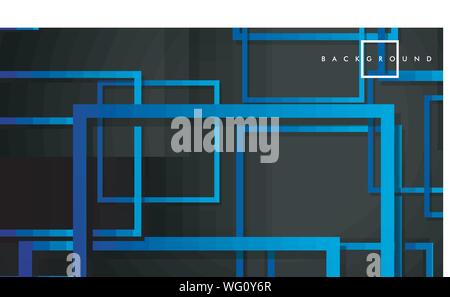 Vector Modern Abstract Squares Backgrounds . with a black green gradient. eps 10 template Stock Vector