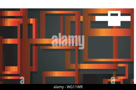 Vector Modern Abstract Squares Backgrounds . with a black orange gradient. eps 10 template Stock Vector