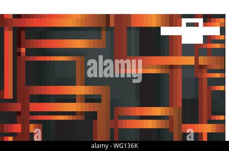 Vector Modern Abstract Squares Backgrounds . with a black orange gradient. eps 10 template Stock Vector