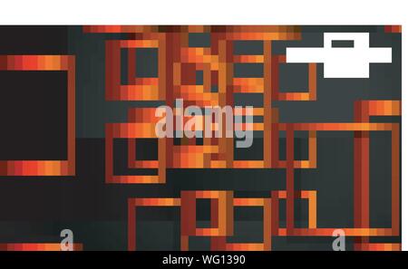 Vector Modern Abstract Squares Backgrounds . with a black orange gradient. eps 10 template Stock Vector