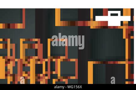 Vector Modern Abstract Squares Backgrounds . with a black and metal color gradient. eps 10 template Stock Vector