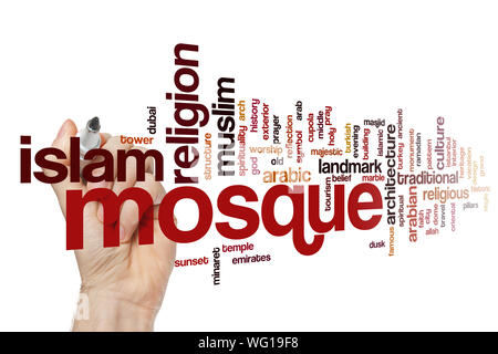 Mosque word cloud concept Stock Photo