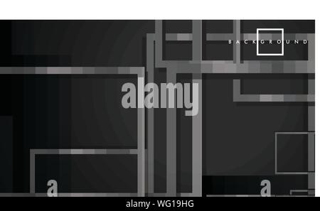 Abstract metal vector background with luxurious shiny grey square Stock Vector