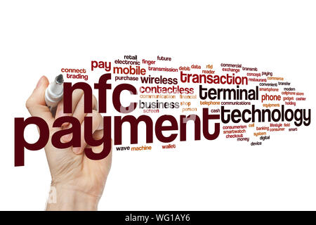 NFC payment word cloud concept Stock Photo