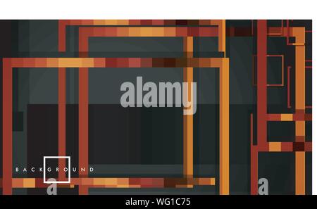 Vector Modern Abstract Squares Backgrounds . with a black and metal color gradient. eps 10 template Stock Vector
