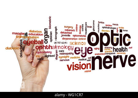 Optic nerve word cloud concept Stock Photo