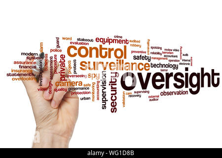 Oversight word cloud concept Stock Photo