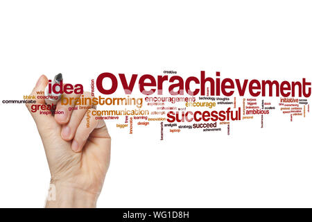 Overachievement word cloud concept Stock Photo