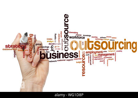 Outsourcing word cloud concept Stock Photo