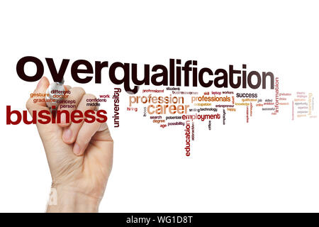 Overqualification word cloud concept Stock Photo