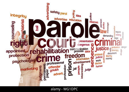 Parole word cloud concept Stock Photo