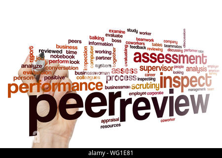 Peer review word cloud concept Stock Photo