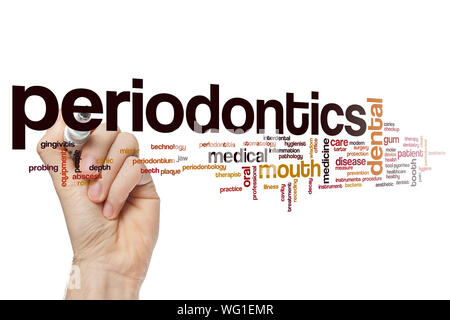 Periodontics word cloud concept Stock Photo