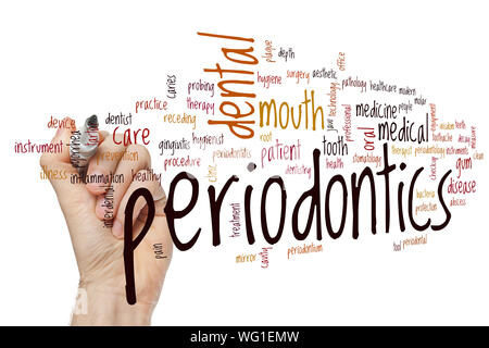 Periodontics word cloud concept Stock Photo
