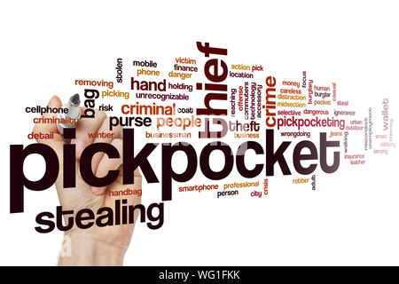 Pickpocket word cloud concept Stock Photo