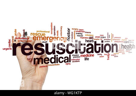 Resuscitation word cloud concept Stock Photo