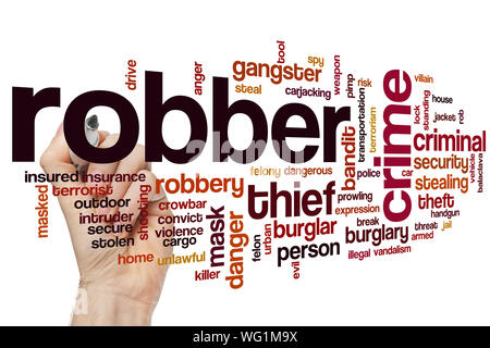 Robber word cloud concept Stock Photo