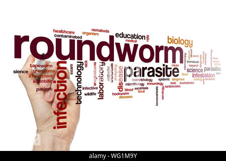 Roundworm word cloud concept Stock Photo