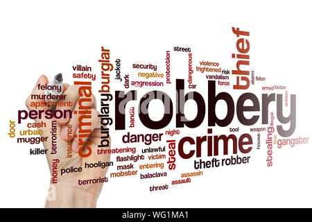 Robbery word cloud concept Stock Photo