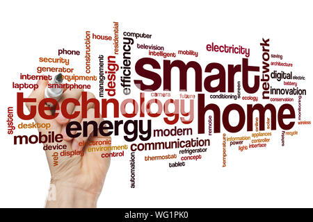 Smart home word cloud concept Stock Photo
