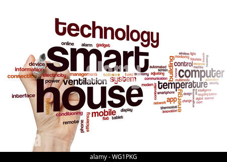 Smart house word cloud concept Stock Photo