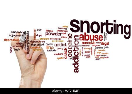 Snorting word cloud concept Stock Photo