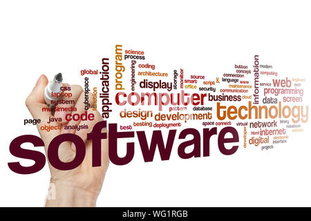 Software word cloud concept Stock Photo